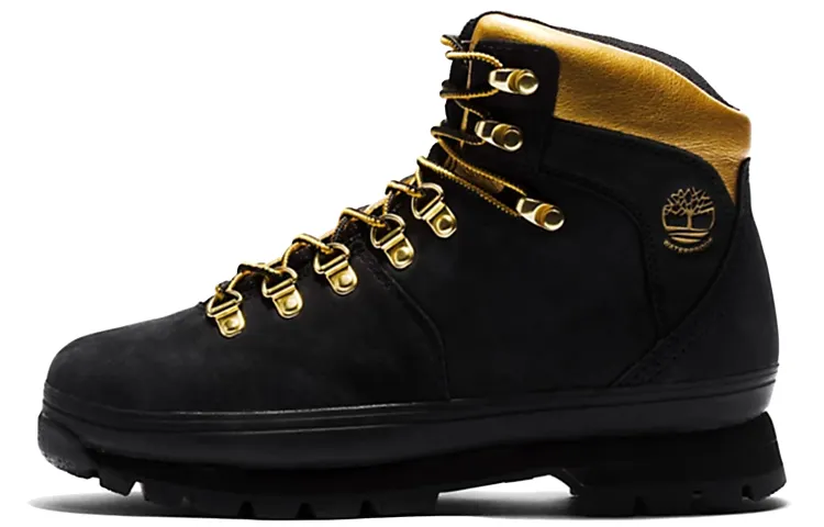 Timberland Euro Hiker Abrasion Resistant Ankle Length Outdoor Boots Women's Black Gold
