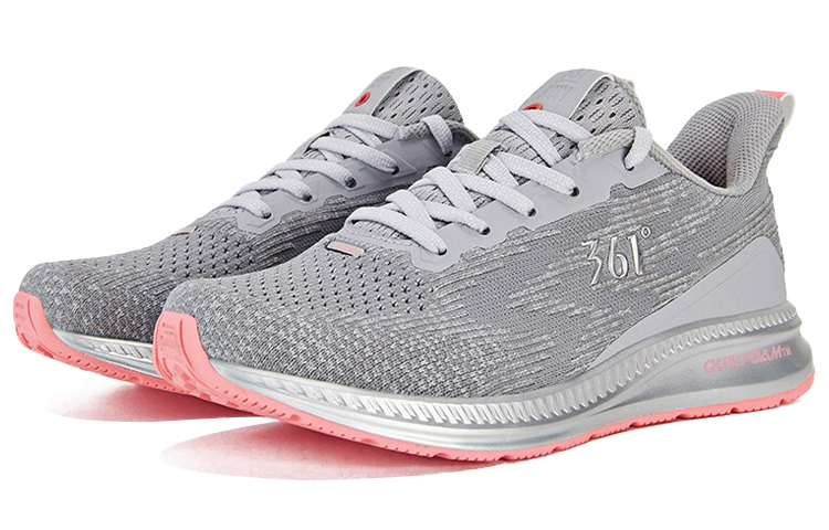 361° Q Rebound Technology Cushioning Low top Running Shoes Women’s Gray Pink