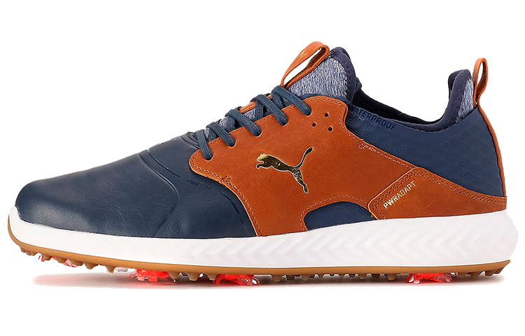 PUMA Ignite Golf Shoes Men's Low Top Blue/Brown