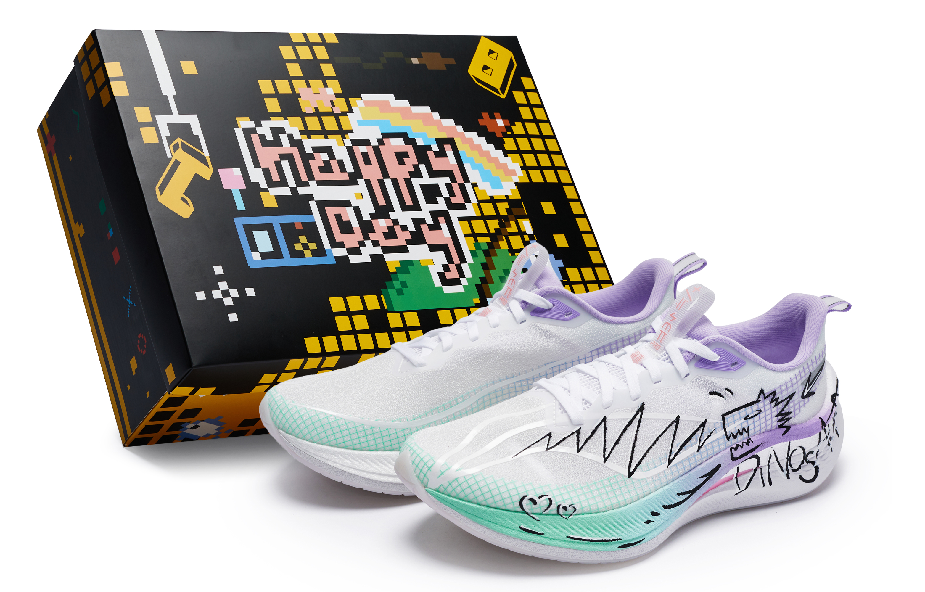 Li Ning Red Hare 7 Pro Low top Running Shoes Women’s White Purple Green Black