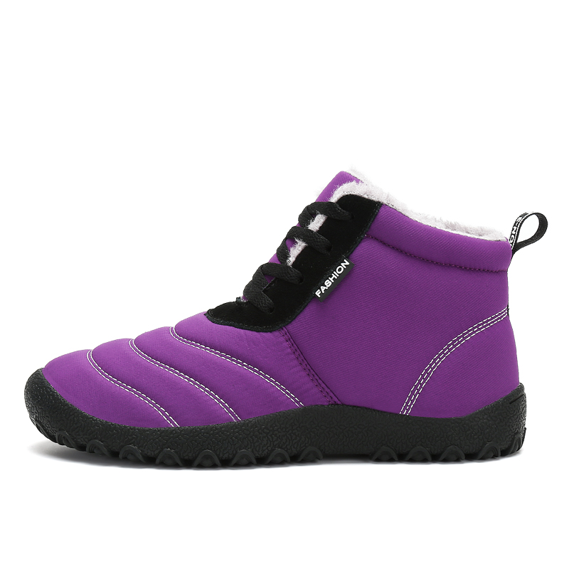 Leyang Versatile Fleece Lined Mid top Outdoor Shoes Unisex Purple