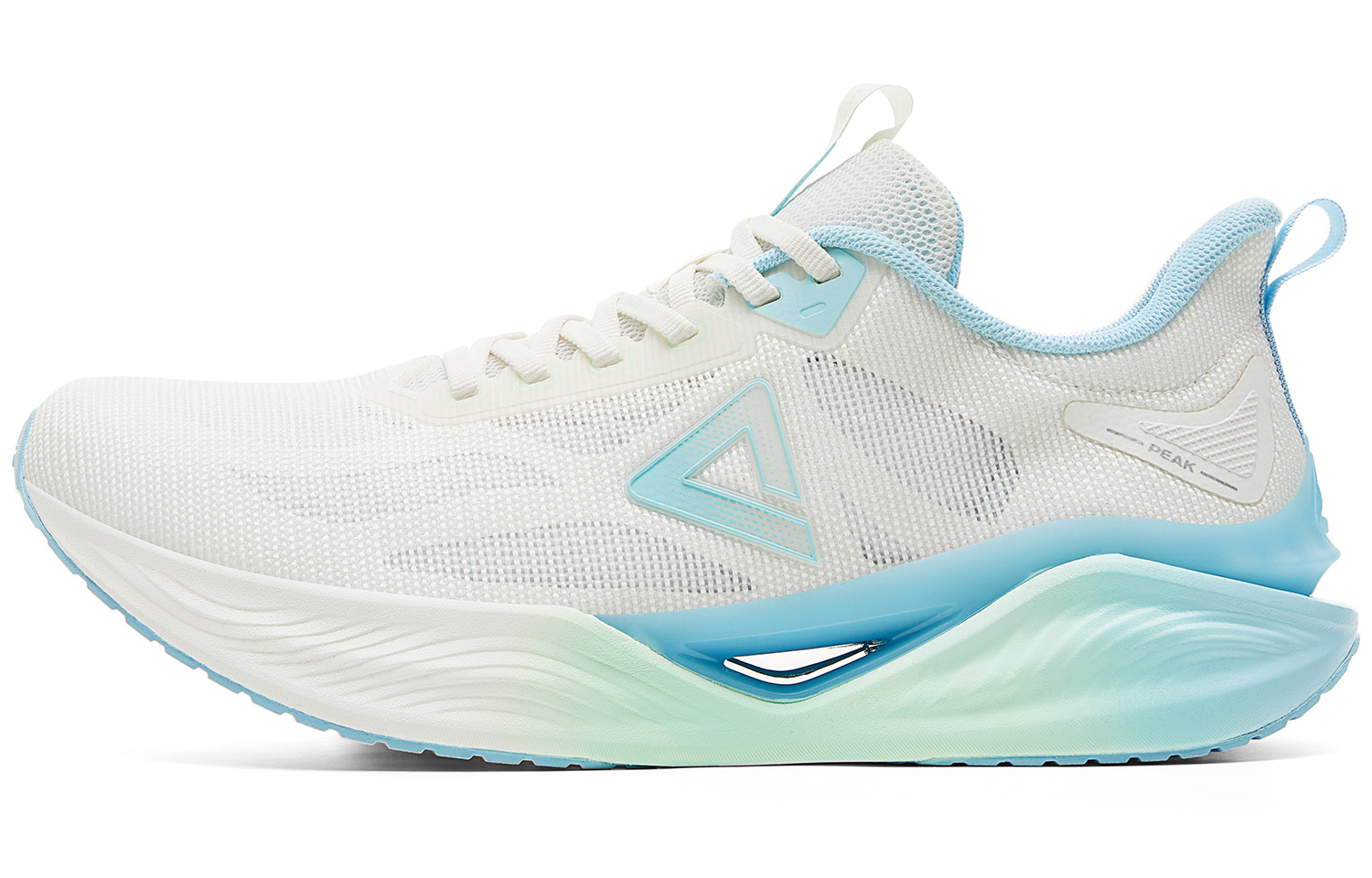 PEAK Flying Feather 006 Abrasion Resistant Lightweight Rebound Low top Running Shoes Men’s Milk White Light Blue