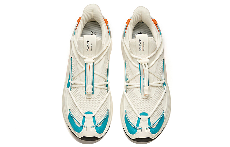 Anta Cushioning Slip Resistant Abrasion Resistant Low top Running Shoes Men’s White Green