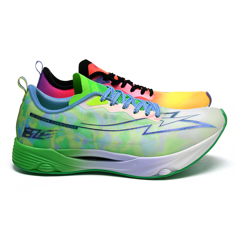 QIFEI Running Shoes Unisex Low Top Yellow/Pink/Green Camouflage