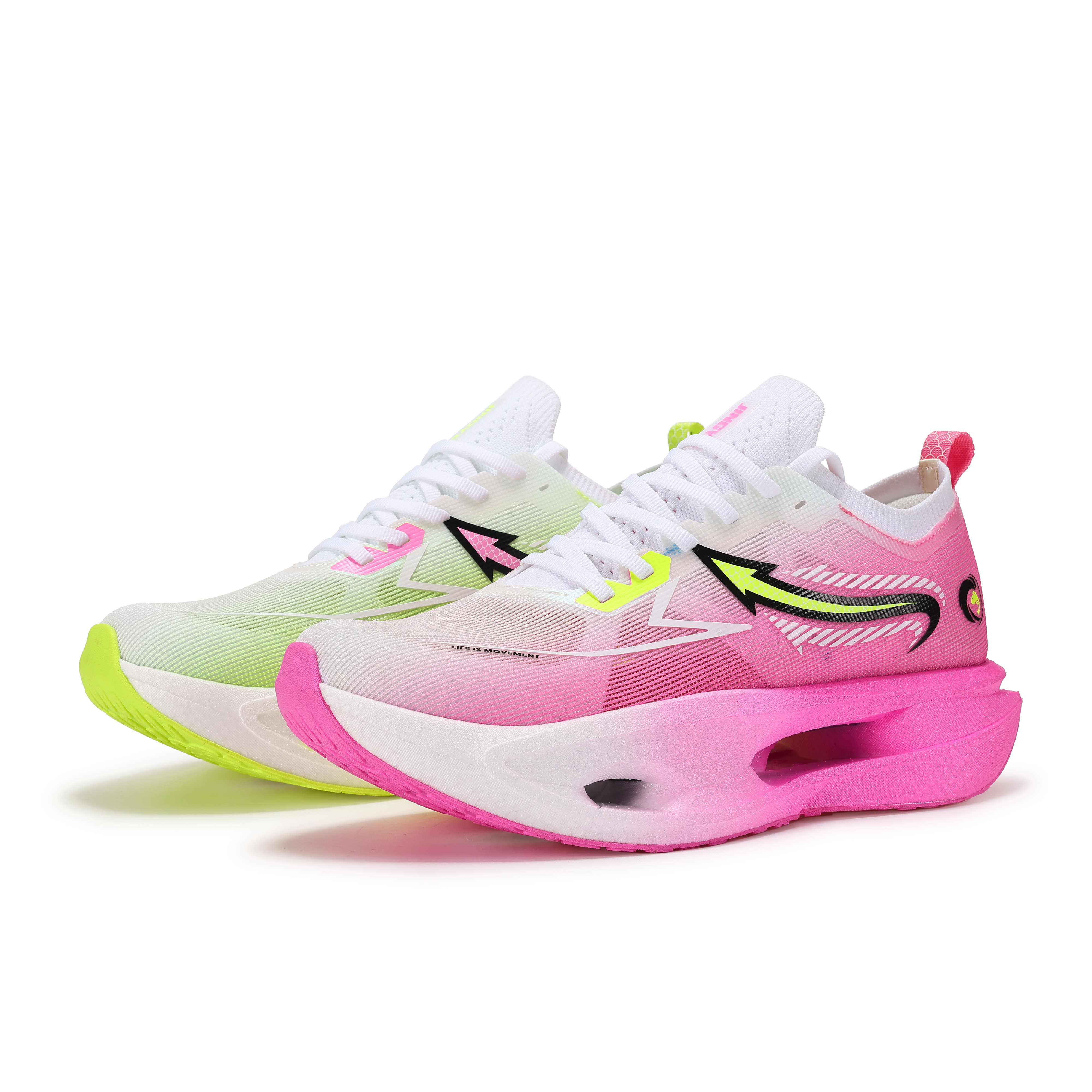JINGYE Slip Resistant, Abrasion Resistant, Breathable Low top Full Length Genuine Carbon Plate Racing Running Shoes