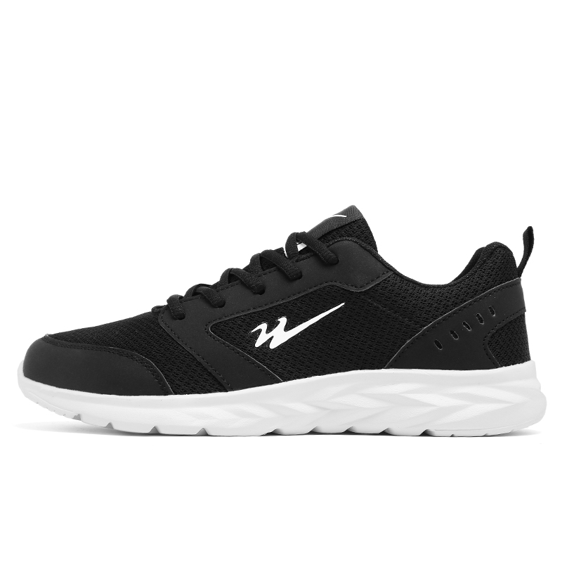 Binary Cushioning Lightweight Breathable Cushioning Lightweight Breathable Low top Running Shoes Men’s Black White