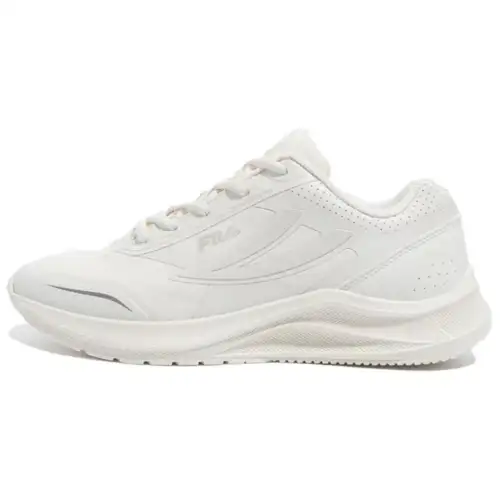 FILA Comfortable Abrasion Resistant Breathable Abrasion Resistant Breathable Low top Running Shoes Unisex Beige