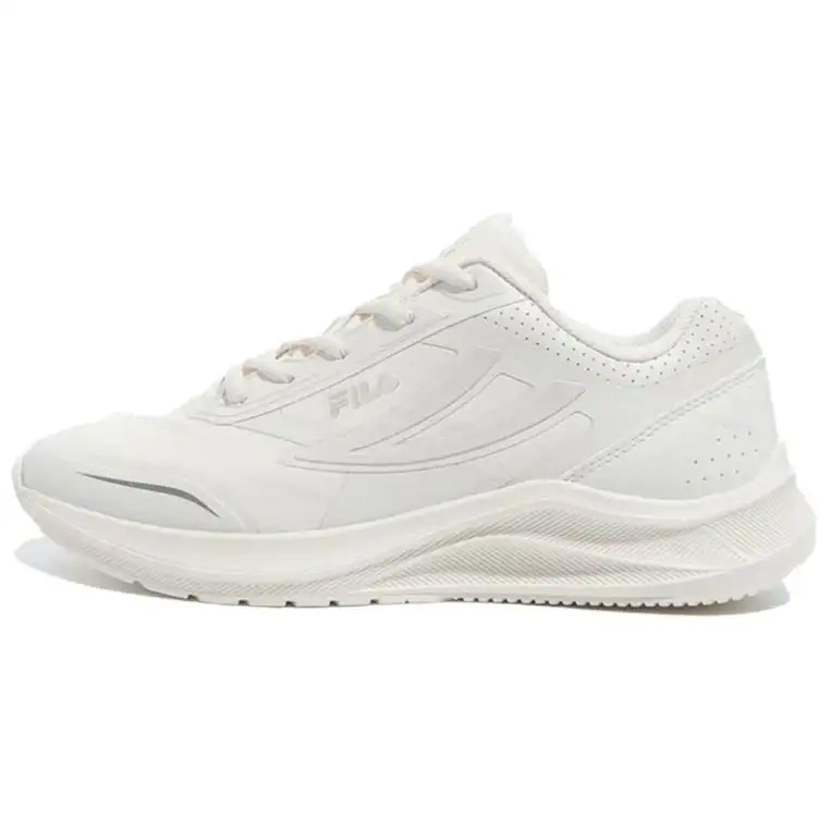 FILA Comfortable Abrasion Resistant Breathable Abrasion Resistant Breathable Low top Running Shoes Unisex Beige