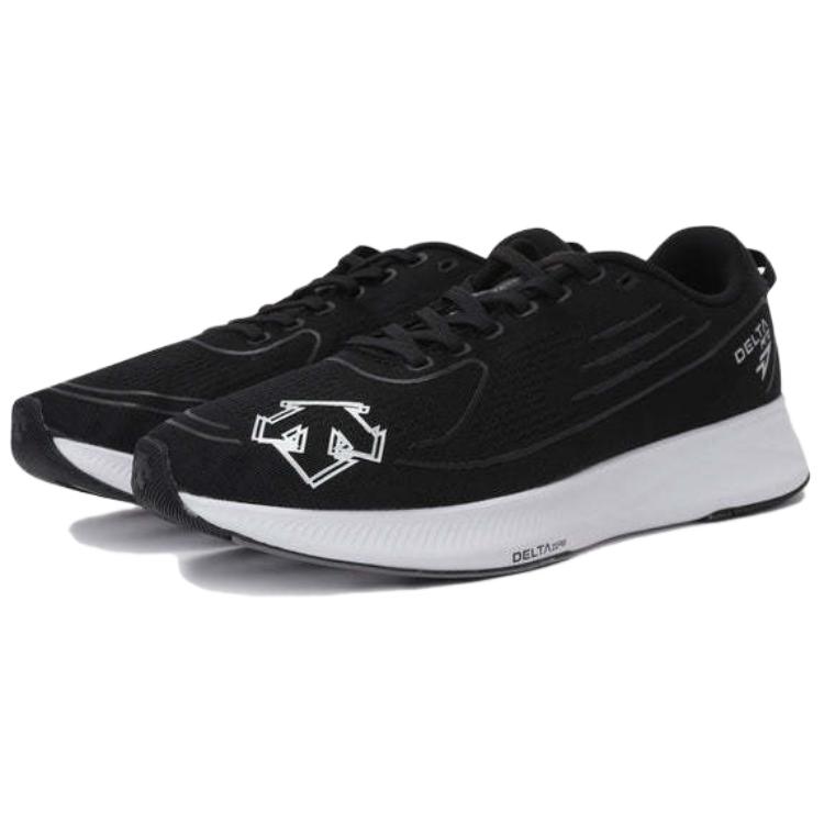 DESCENTE DELTA Abrasion Resistant Breathable Abrasion Resistant Breathable Low top Running Shoes Unisex Black White