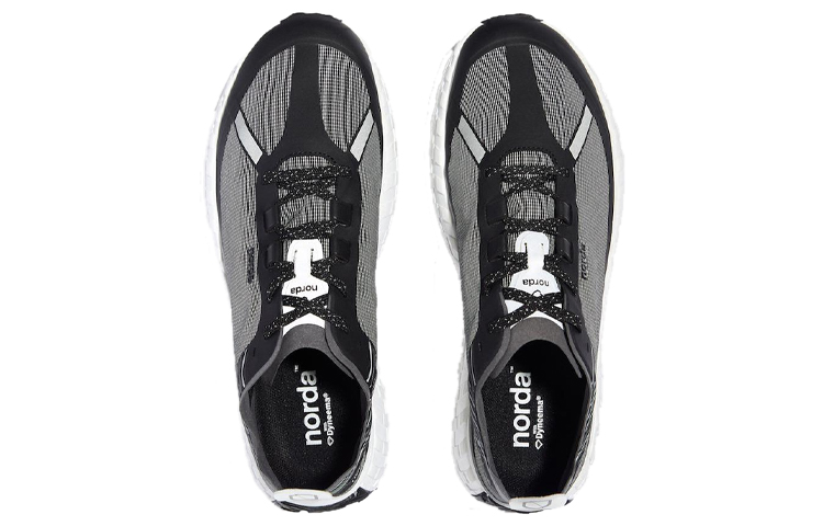 NORDA 001 Lace Up Fabric Abrasion Resistant Low top Running Shoes Women’s Gray Black