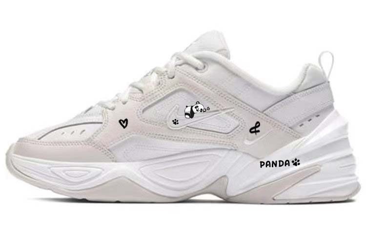 Nike M2K Tekno Phantom Leather Cushioning Low top Chunky Sneakers Women's Gray White