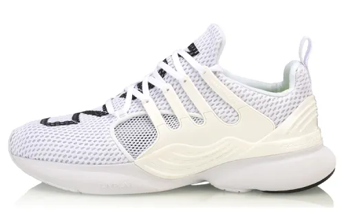 Li Ning Crazy Run X Cushioning Breathable Low top Running Shoes Men's White Black
