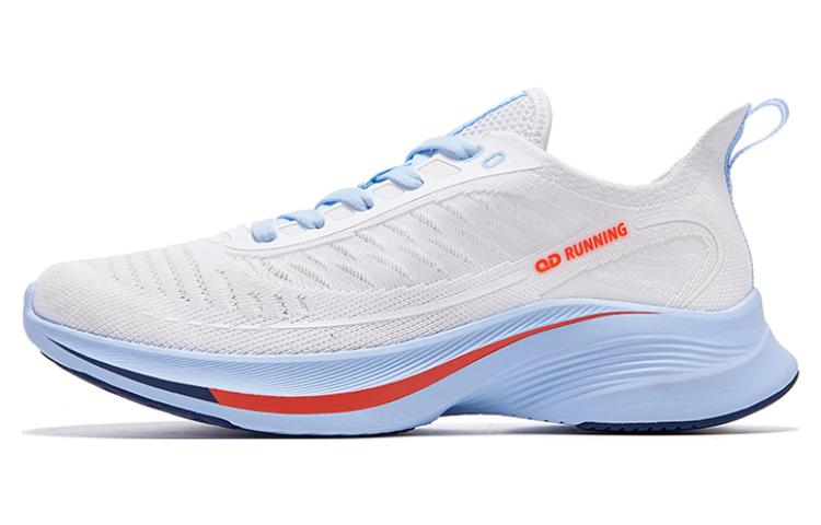 QIAODAN Slip Resistant And Breathable Low top Running Shoes Men’s White Blue
