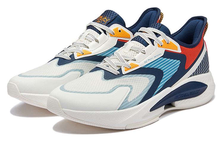 361° Versatile Slip Resistant, Abrasion Resistant, Breathable, Lightweight Low top Running Shoes Men’s White Blue Red