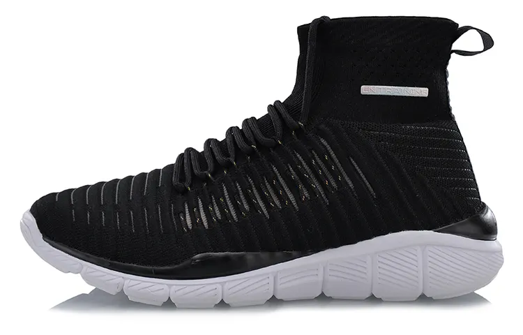 Li Ning High top Running Shoes Unisex Black