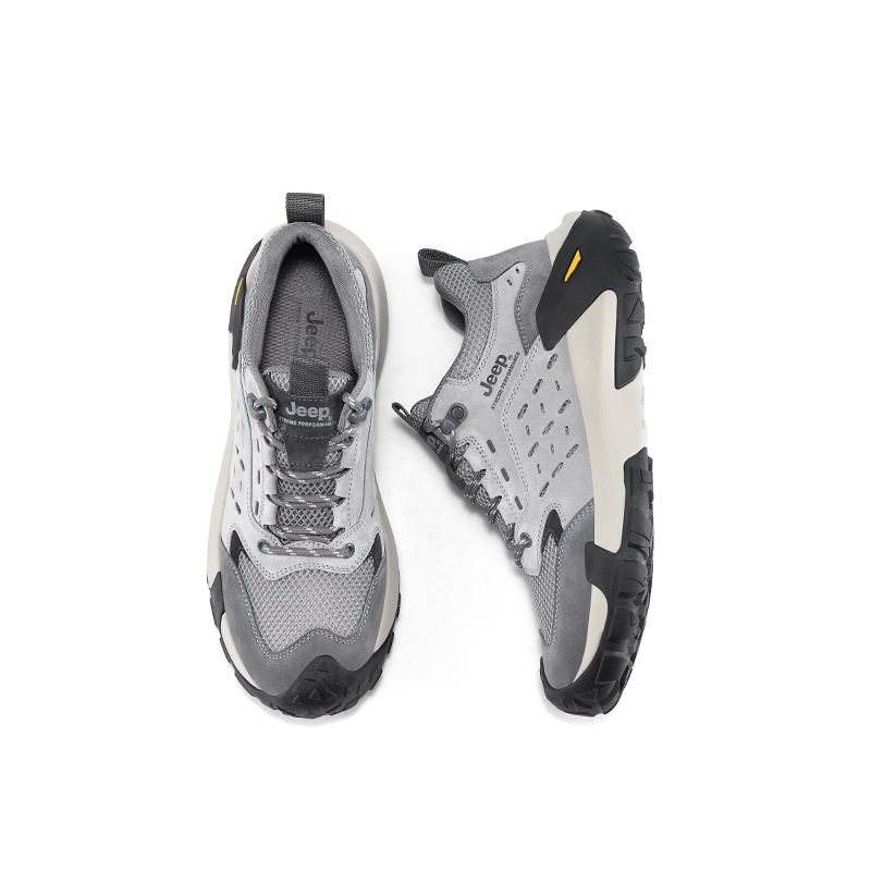 Jeep Pigskin, Textile Low top Outdoor Shoes Men’s Gray
