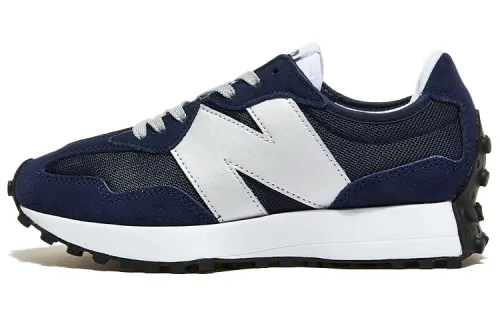 New Balance NB 327 texture lightweight fabric low-cut running shoes for men and women, dark blue