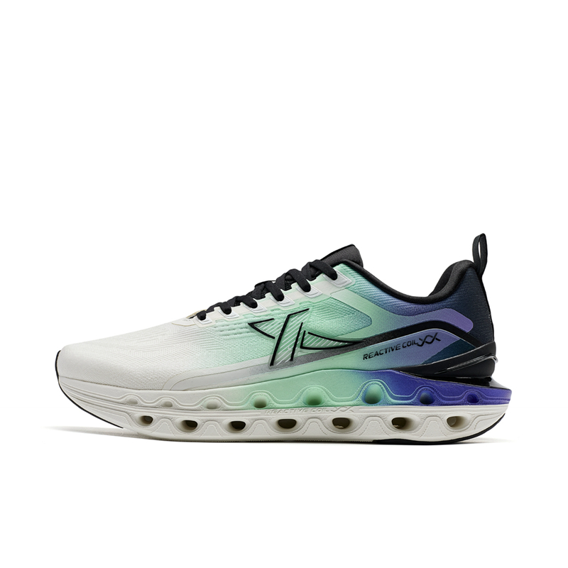 XTEP Cushioning Spin 11 Fabric Slip Resistant And Breathable Low top Running Shoes Men’s Light Turquoise Black
