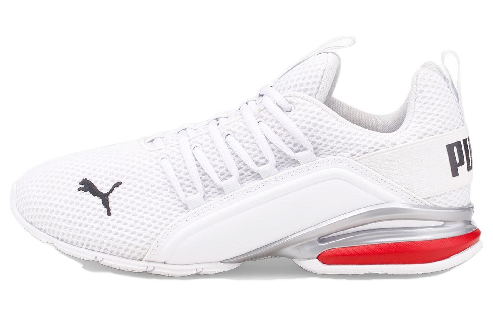 PUMA Axelion Comfortable Slip Resistant Low top Casual Running Shoes Men's White Red