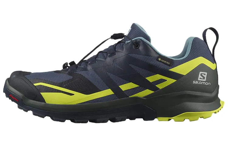 SALOMON Xa Rogg 2 Fabric Abrasion Resistant Low top Trail Running Shoes Men's Black Blue Yellow