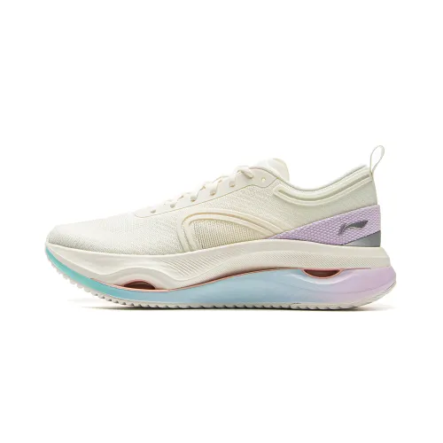 Li Ning Cushioning Rebound Low top Training Running Shoes Women's Ecru