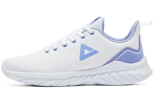 PEAK Qingyi Textile, Synthetic Leather Low top Running Shoes Women's White Purple