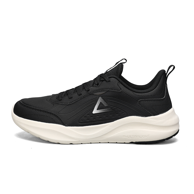 PEAK Cushioning Abrasion Resistant Slip Resistant Running Shoes Women’s Black Canvas White