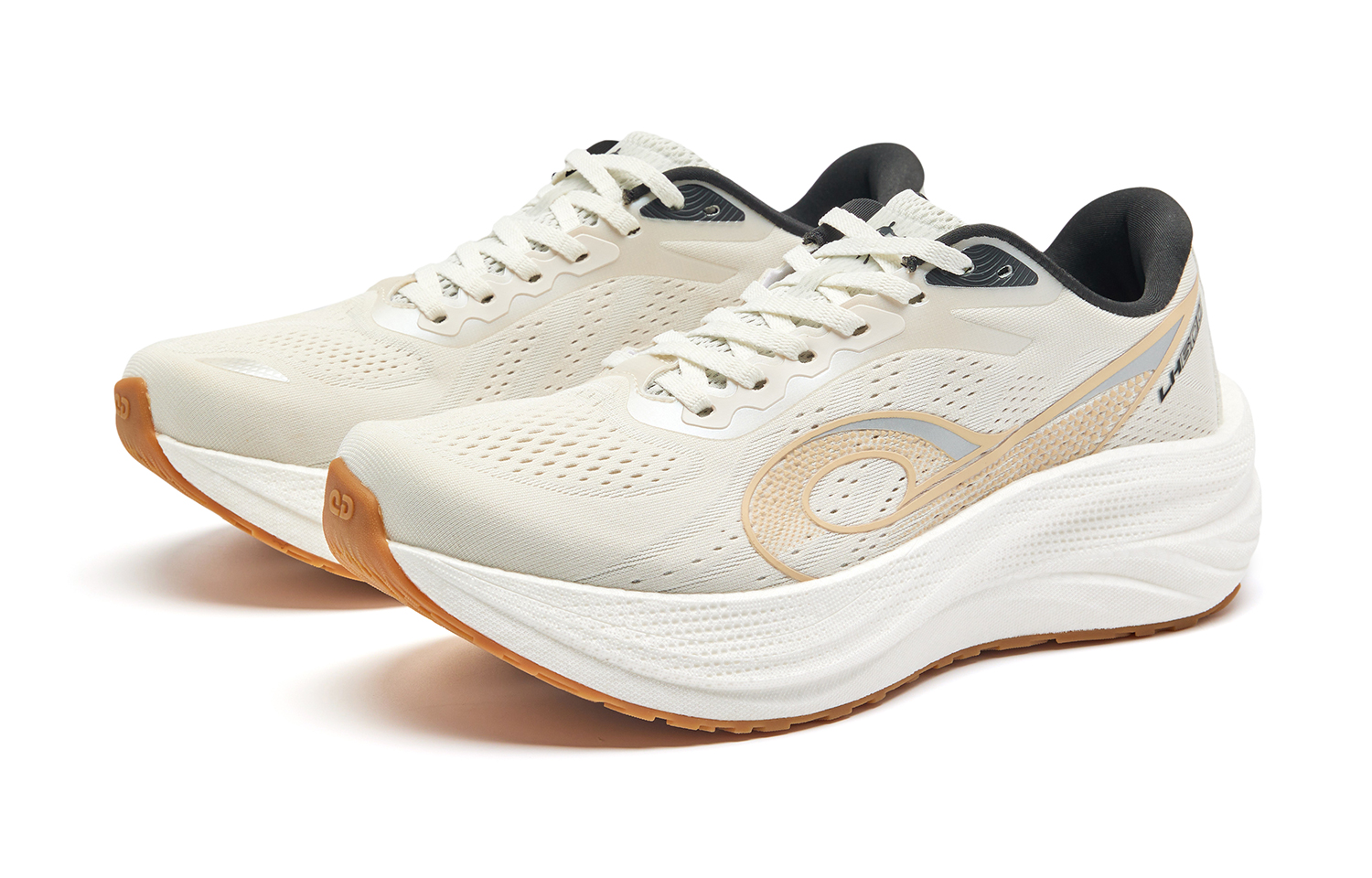 QIAODAN Steering 600 Running Shoes Men’s Low Top Birch White Black