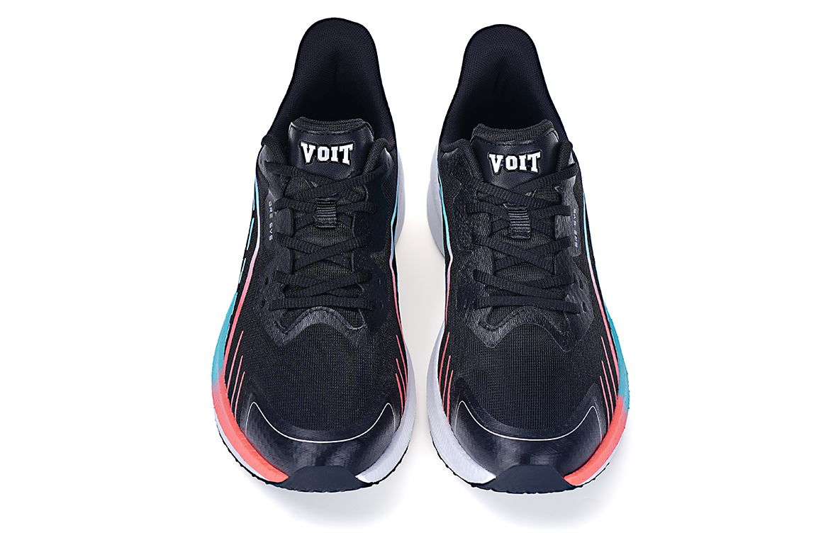 VOIT Cushioning Rebound Impact Resistant Lightweight Breathable Slip Resistant Low top Running Shoes Unisex Black
