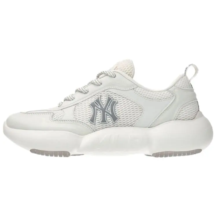 MLB New York Yankees Soft And Comfortable Slip Resistant Abrasion Resistant Low top Chunky Sneakers Unisex White