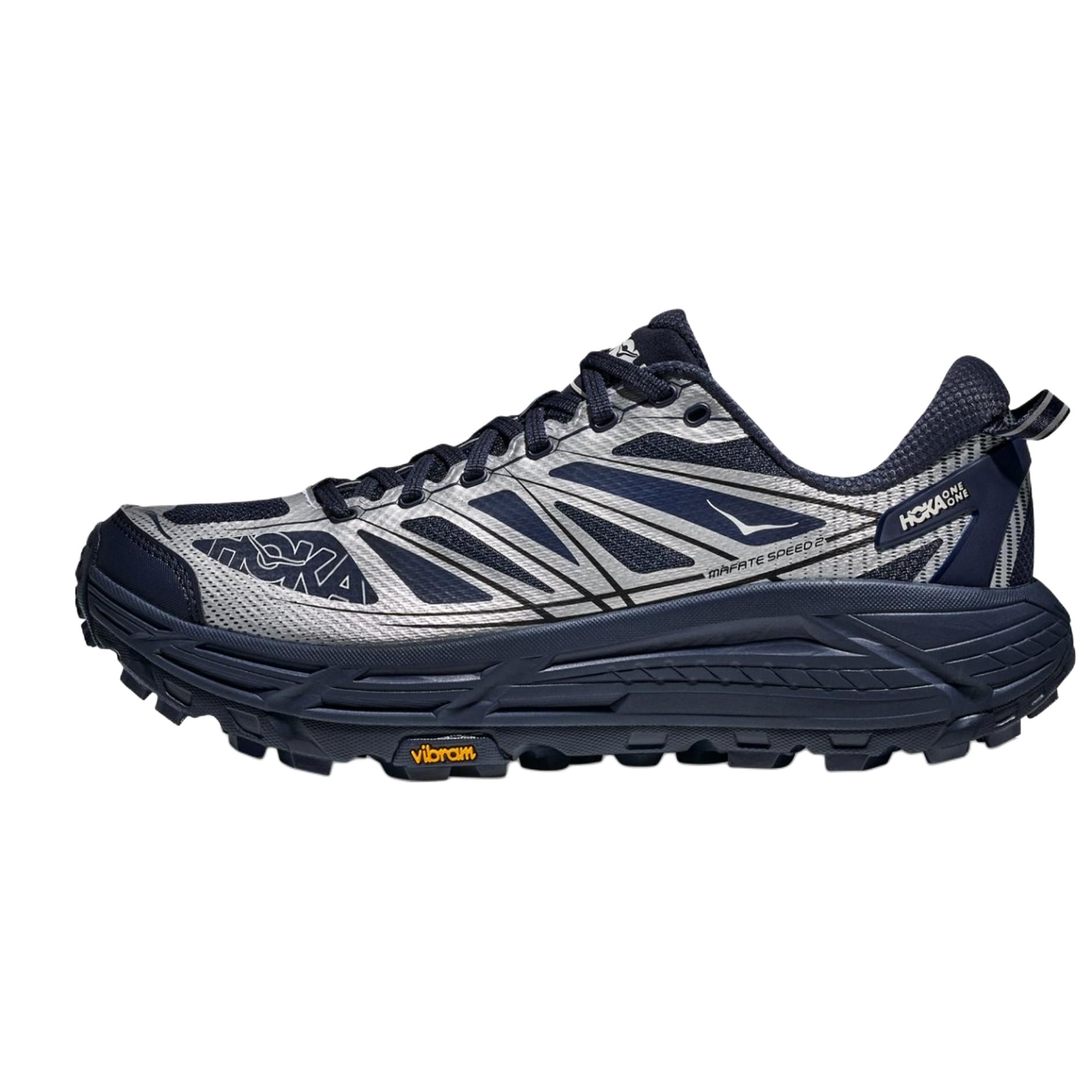 Кроссовки HOKA ONE ONE Mafate Speed 2 (темно-синие с серебром)