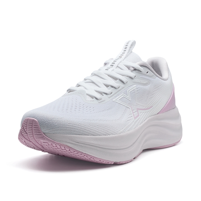 XTEP Cushioning Rebound Abrasion Resistant Lightweight Breathable Low top Training Running Shoes Women’s White Purple