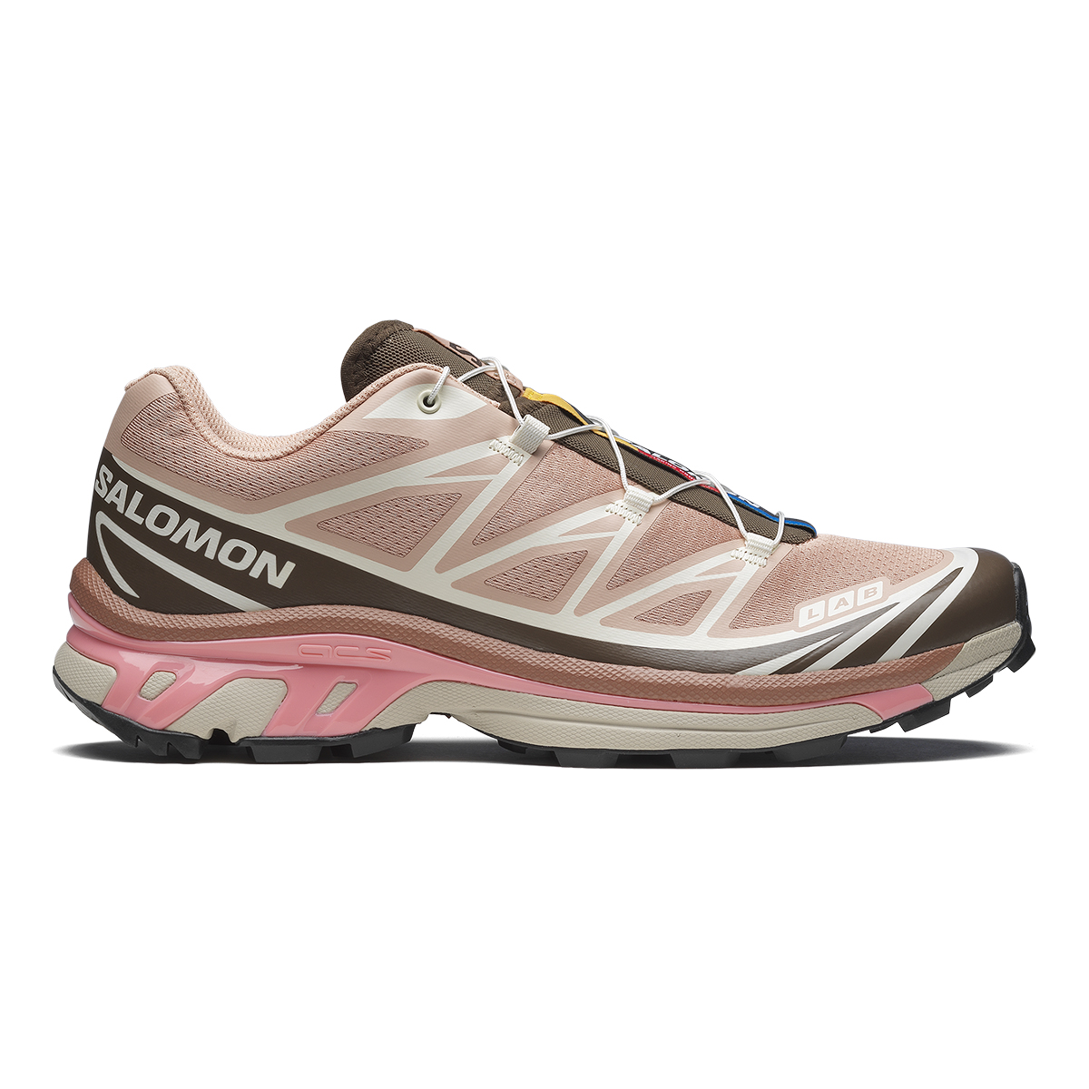 SALOMON XT 6 Mesh Cushioning Low top Casual Running Shoes Unisex Pink Brown