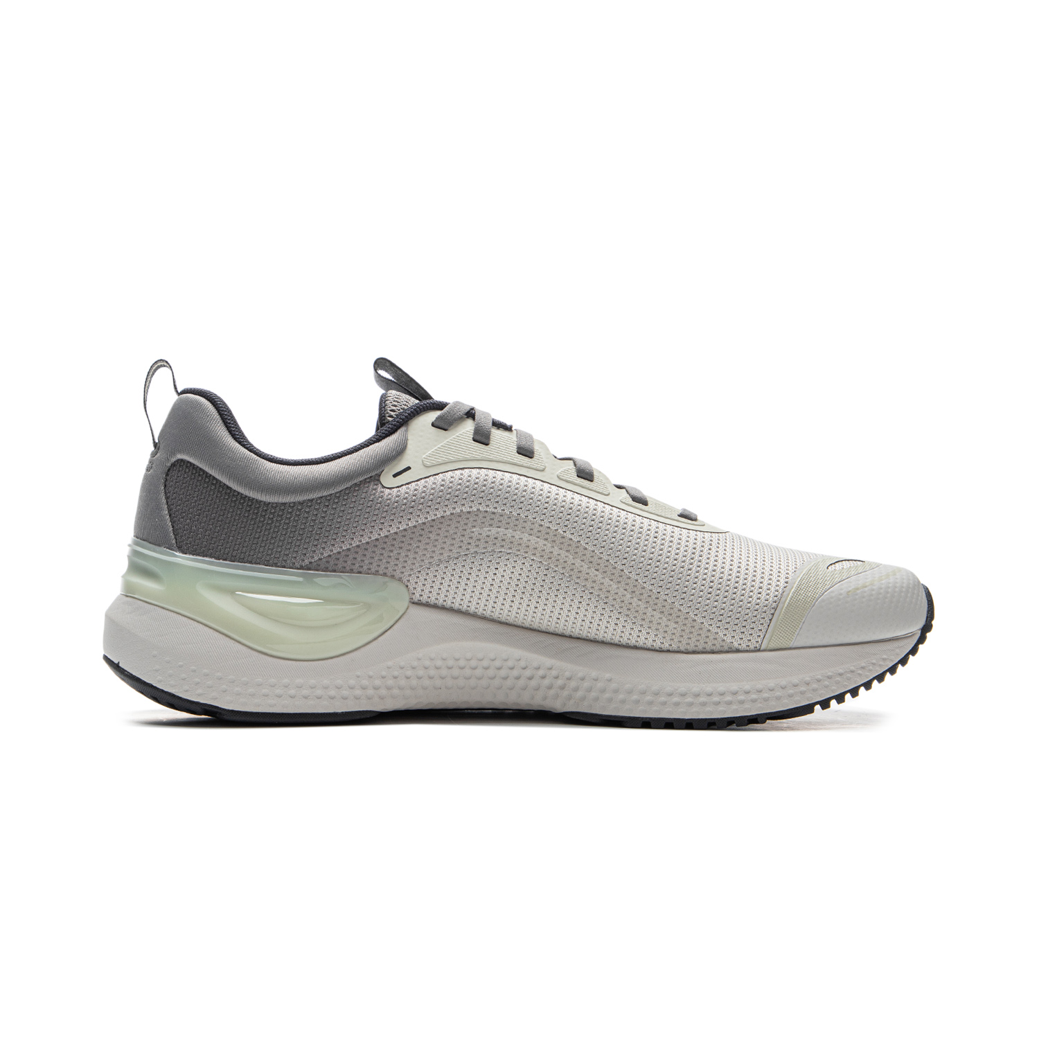 Li Ning Cushioning Slip Resistant Abrasion Resistant Lightweight Low top Running Shoes Men’s Gray