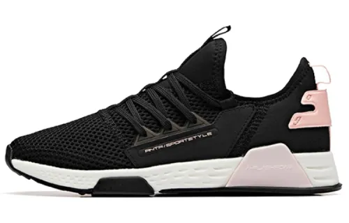 Anta Life Collection Casual Breathable And Lightweight Low top Running Shoes Women's Black Pink White