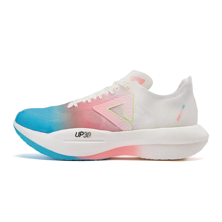 PEAK UP30 2.0 Cushioning Slip Resistant Abrasion Resistant Rebound Low top Marathon Running Shoes Men’s White Red Blue