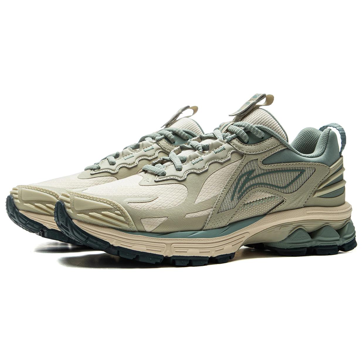 Li Ning Fuyao 2.0 Trail Slip Resistant Abrasion Resistant Low top Running Shoes Women’s Green Beige