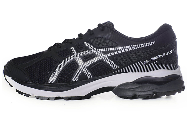 ASICS Gel Nagoya 3 Running Shoes Men's Low Top Black/White