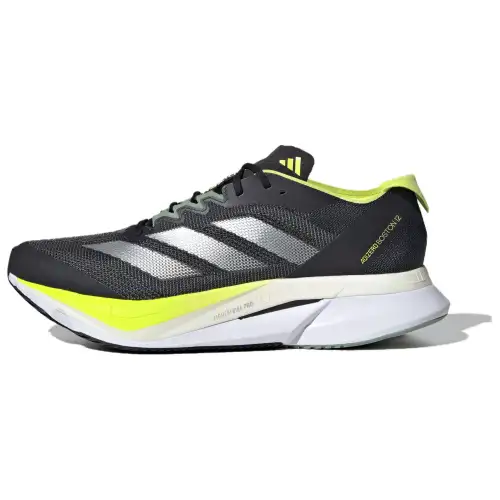 Adizero Boston 12 Adidas 'Aurora Ink Silver Metallic Pulse Lime'