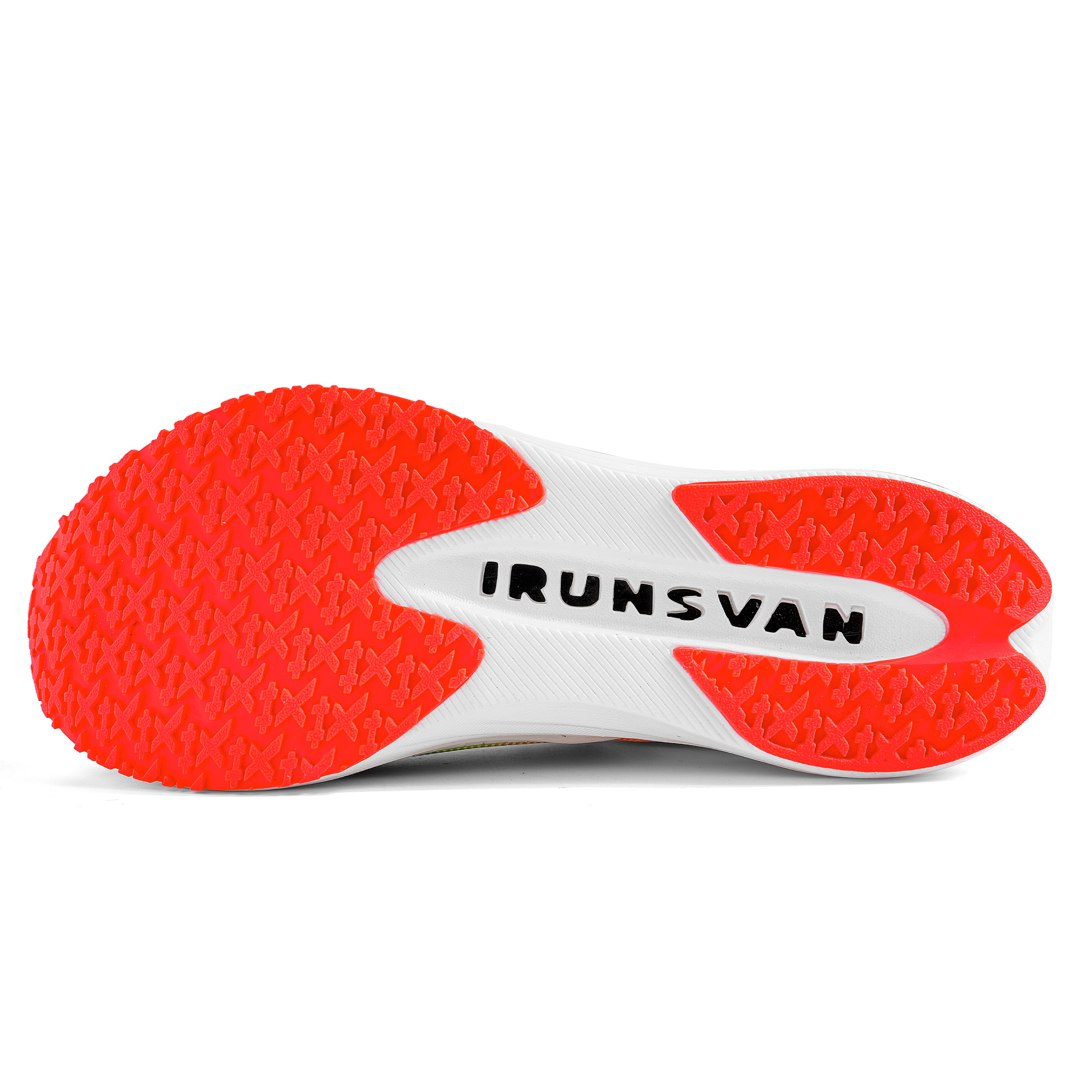 IRUNSVAN Fall Running Shoes Unisex Mismatched Color Green & Orange