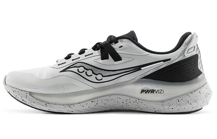 Saucony Phoenix Inferno 2 Run Shield Firebird 2 fabric shock-absorbing, non-slip, wear-resistant, waterproof, breathable and lightweight low-cut running shoes, same style for men and women, gray and black