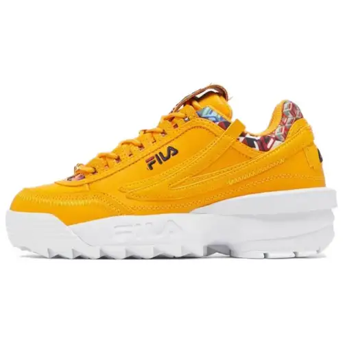 FILA Disruptor 2 Comfortable Low top Running Shoes Women's Yellow White