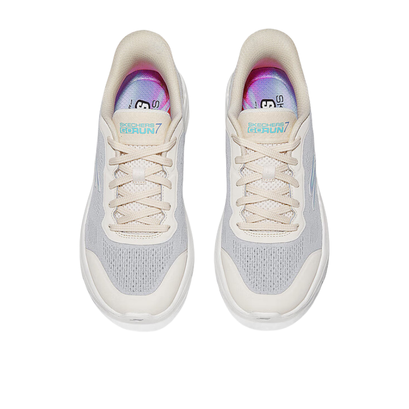 Skechers GO RUN 7.0 Mesh, Textile Low top Casual Running Shoes Women’s Beige Gray