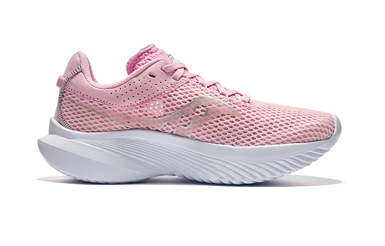 Saucony Kinvara Elite 14 Mesh Cushioning Breathable Coverage Lightweight Low top Running Shoes Women’s Pink