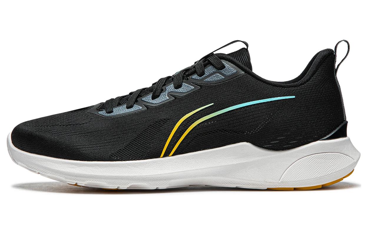 Li Ning Qingyi Cushioning Slip Resistant Abrasion Resistant Lightweight Low top Running Shoes Men's Black