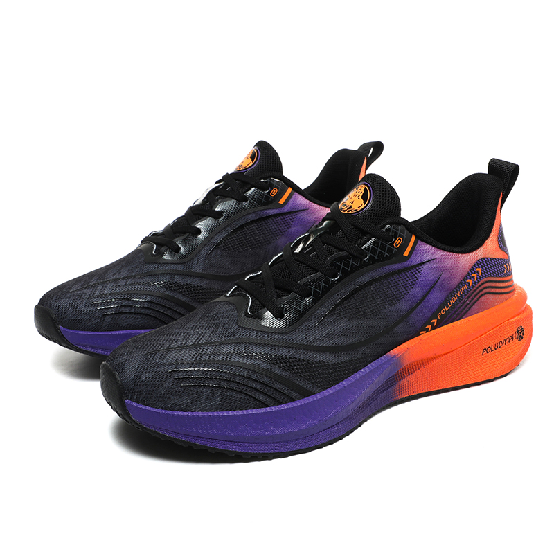 POLUDIYIPI Jie Running S3PRO Running Shoes Unisex Low Top Black Purple/Jasmine Tea Green/Light Pink