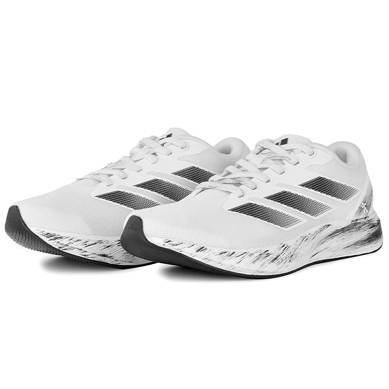 Adidas Duramo RC Abrasion Resistant Lightweight Wear resistant And Lightweight Low top Running Shoes Unisex Black White