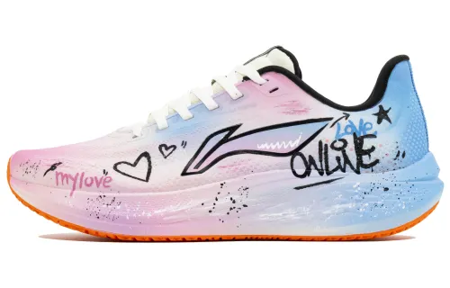 Li Ning Red Hare 7 Abrasion Resistant Breathable Low top Casual Training Running Shoes Men's Blue Pink