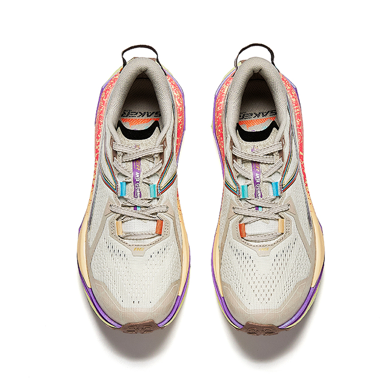 Anta Slip Resistant And Abrasion Resistant Coverage Low top Casual Running Shoes Women’s Beige Gray