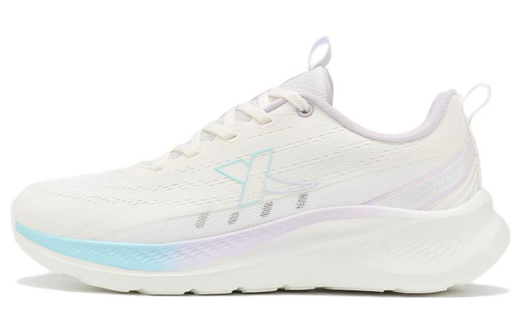 XTEP Fabric Comfortable Slip Resistant, Abrasion Resistant, Breathable Low top Running Shoes Women’s White Blue Purple